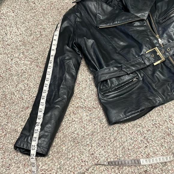 Vintage leather quilted moto jacket - Picture 7 of 12